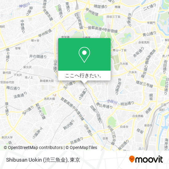 Shibusan Uokin (渋三魚金)地図