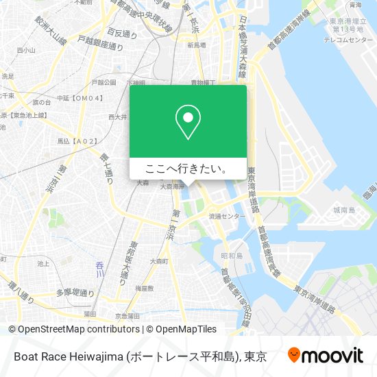 Boat Race Heiwajima (ボートレース平和島)地図