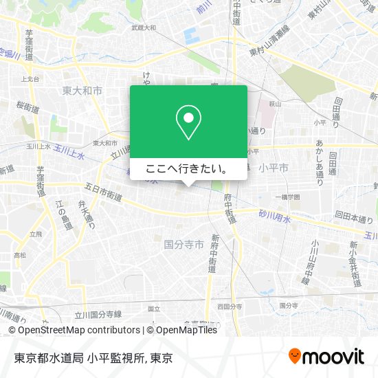 東京都水道局 小平監視所地図