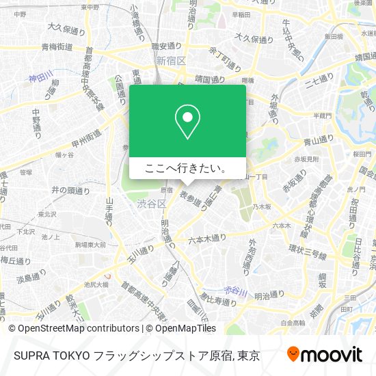 SUPRA TOKYO フラッグシップストア原宿地図