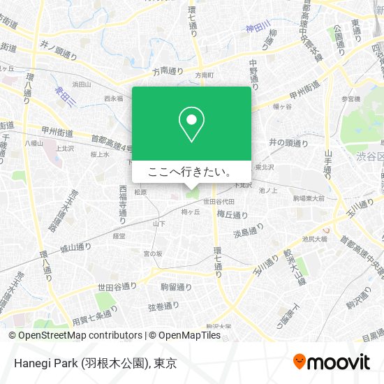 Hanegi Park (羽根木公園)地図