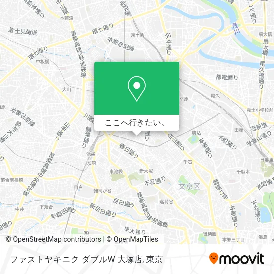 ファストヤキニク ダブルW 大塚店地図