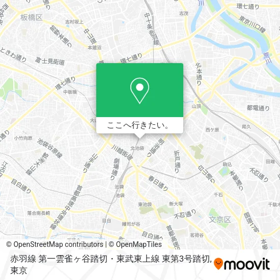 赤羽線 第一雲雀ヶ谷踏切・東武東上線 東第3号踏切地図