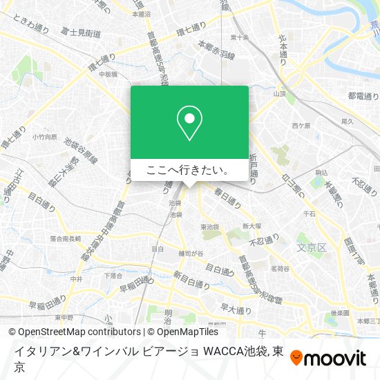 イタリアン&ワインバル ビアージョ WACCA池袋地図