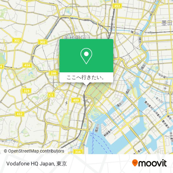 Vodafone HQ Japan地図