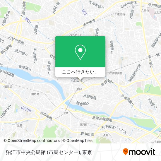 狛江市中央公民館 (市民センター)地図