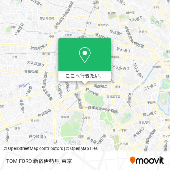 TOM FORD 新宿伊勢丹地図