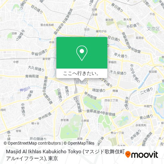 Masjid Al Ikhlas Kabukicho Tokyo (マスジド歌舞伎町 アル=イフラース)地図