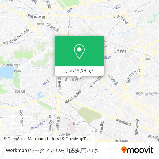 Workman (ワークマン 東村山恩多店)地図