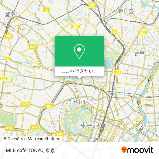MLB café TOKYO地図