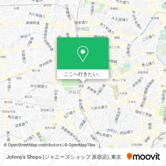 Johnny's Shops (ジャニーズショップ 原宿店)地図