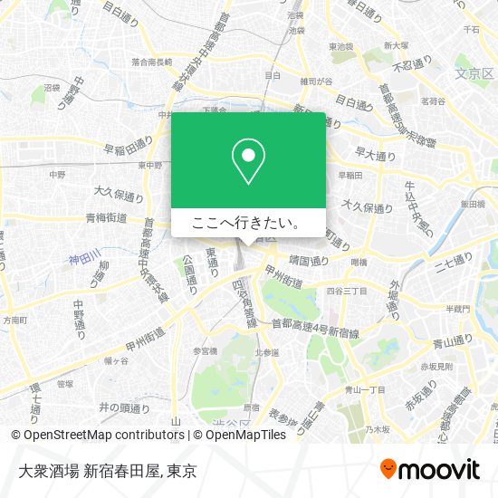 大衆酒場 新宿春田屋地図