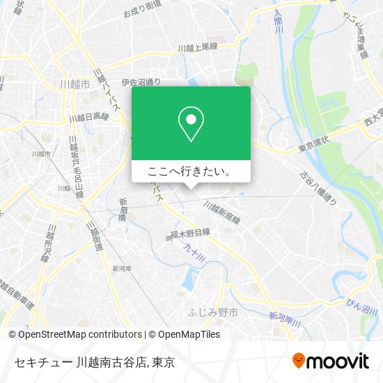 セキチュー 川越南古谷店地図