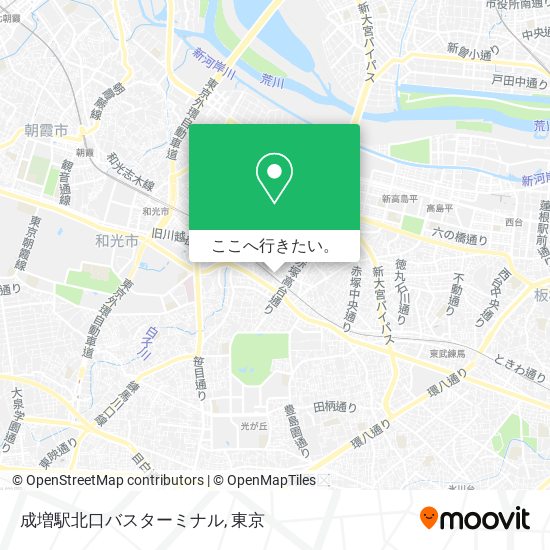 成増駅北口バスターミナル地図