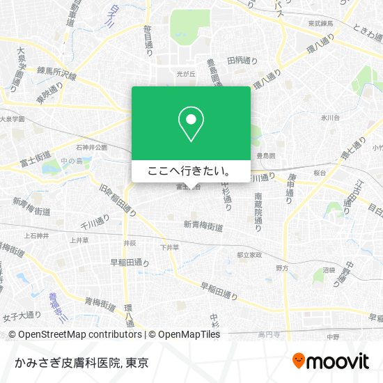 かみさぎ皮膚科医院地図