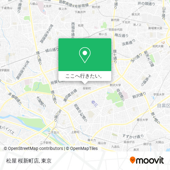 松屋 桜新町店地図