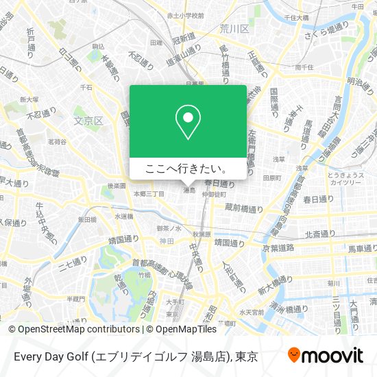 Every Day Golf (エブリデイゴルフ 湯島店)地図
