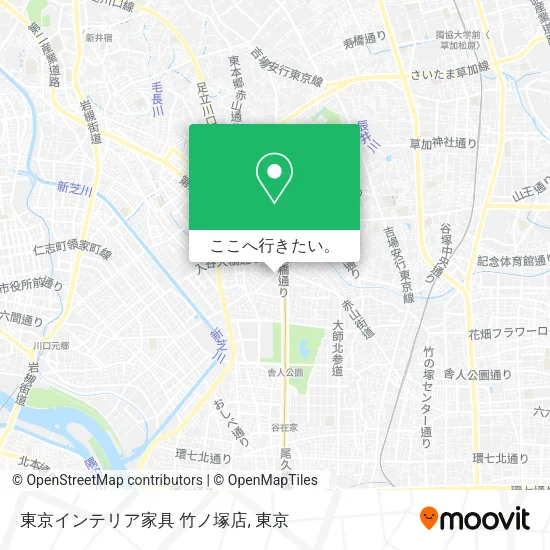 東京インテリア家具 竹ノ塚店地図