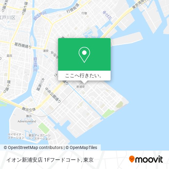 イオン新浦安店 1Fフードコート地図