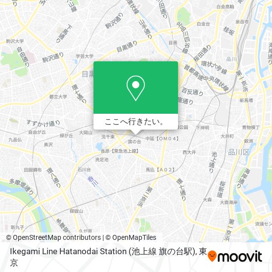 Ikegami Line Hatanodai Station (池上線 旗の台駅)地図