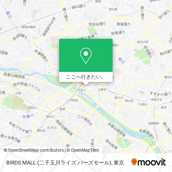 BIRDS MALL (二子玉川ライズ バーズモール)地図