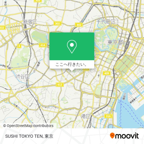SUSHI TOKYO TEN地図