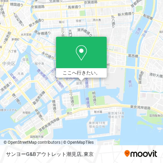 サンヨーG&Bアウトレット潮見店地図