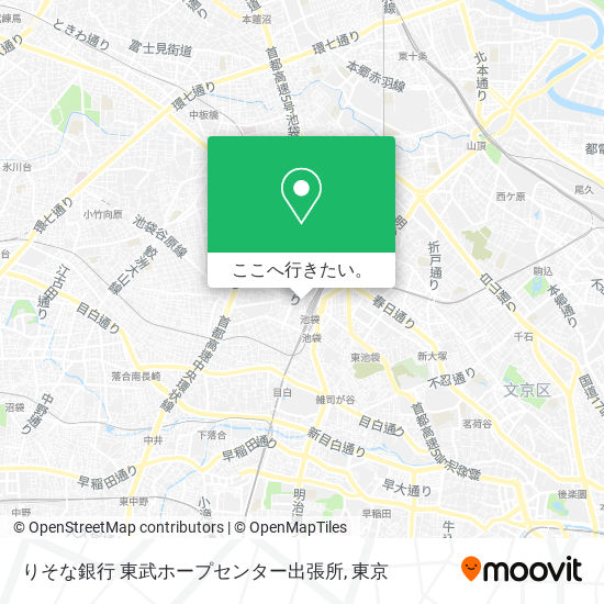 りそな銀行 東武ホープセンター出張所地図