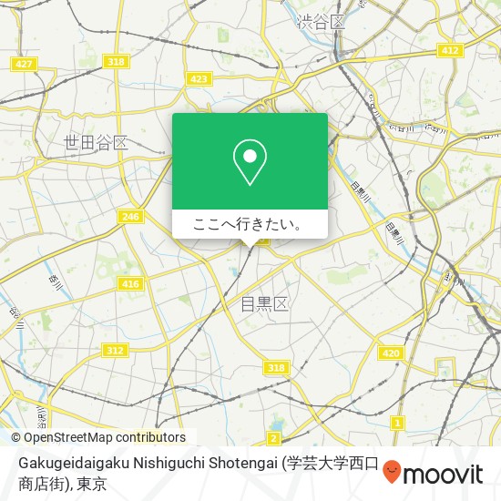 Gakugeidaigaku Nishiguchi Shotengai (学芸大学西口商店街)地図