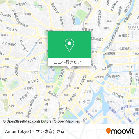 Aman Tokyo (アマン東京)地図