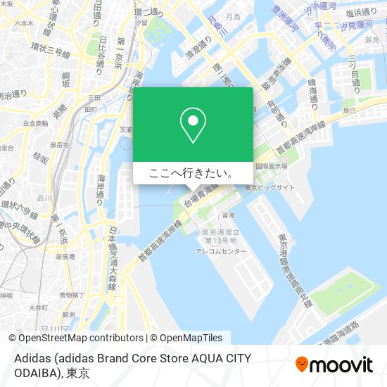 Adidas (adidas Brand Core Store AQUA CITY ODAIBA)地図