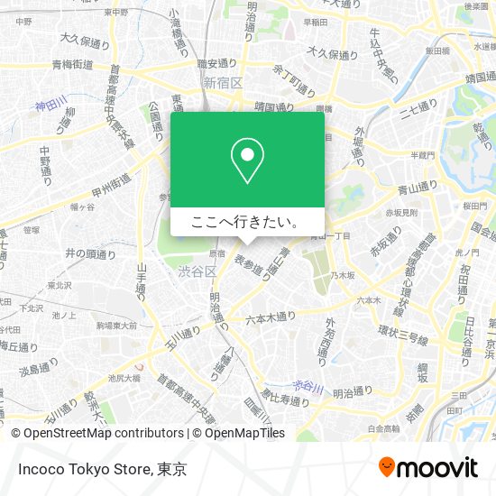 Incoco Tokyo Store地図