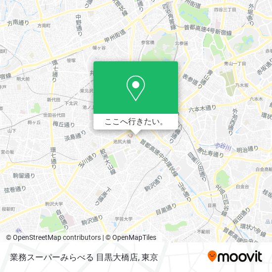 業務スーパーみらべる 目黒大橋店地図