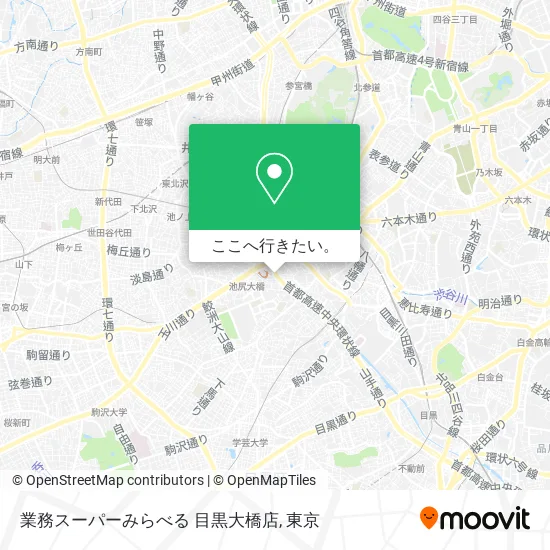 業務スーパーみらべる 目黒大橋店地図