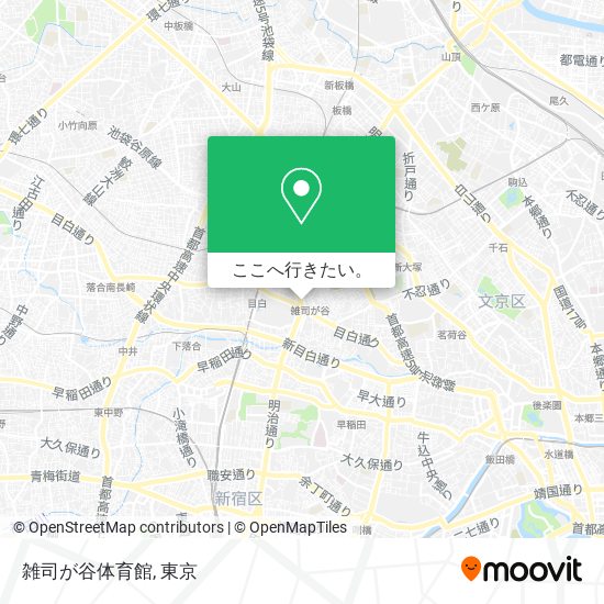 雑司が谷体育館地図