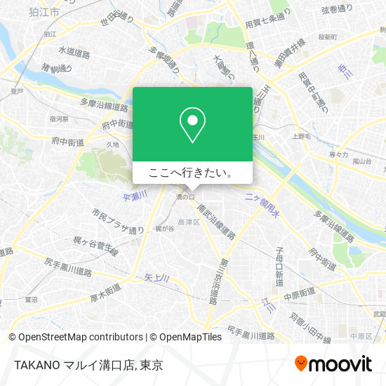 TAKANO マルイ溝口店地図