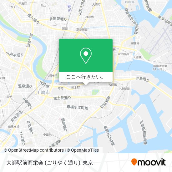 大師駅前商栄会 (ごりやく通り)地図