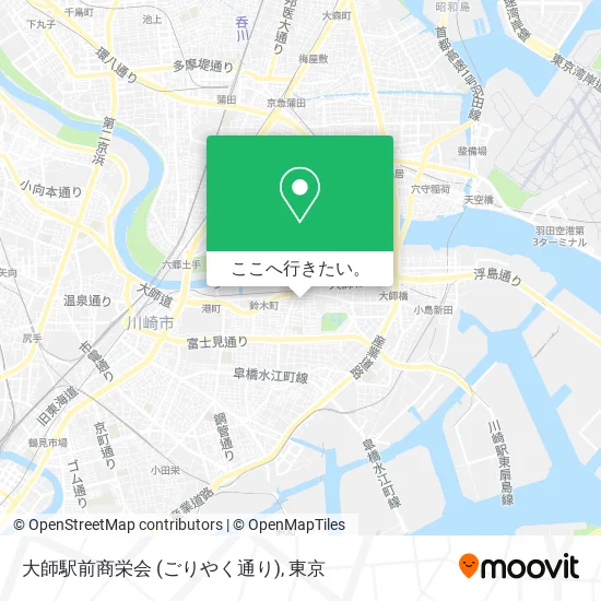 大師駅前商栄会 (ごりやく通り)地図