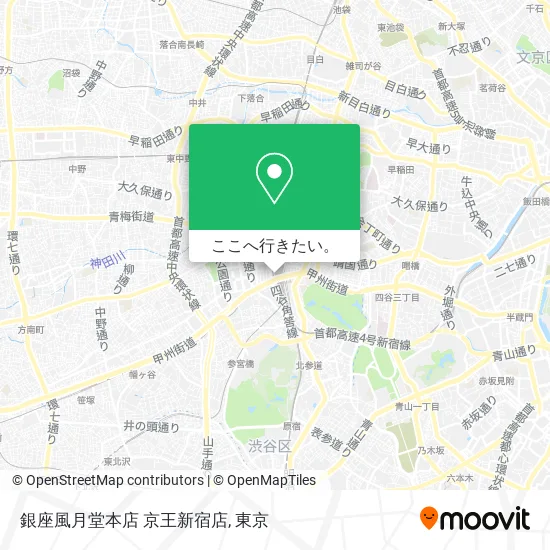 銀座風月堂本店 京王新宿店地図