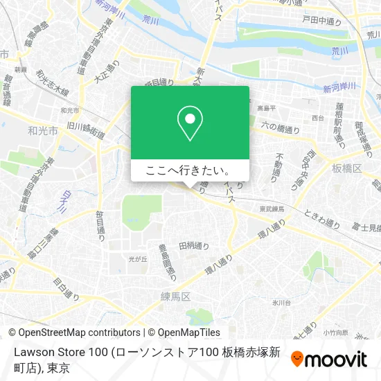 Lawson Store 100 (ローソンストア100 板橋赤塚新町店)地図