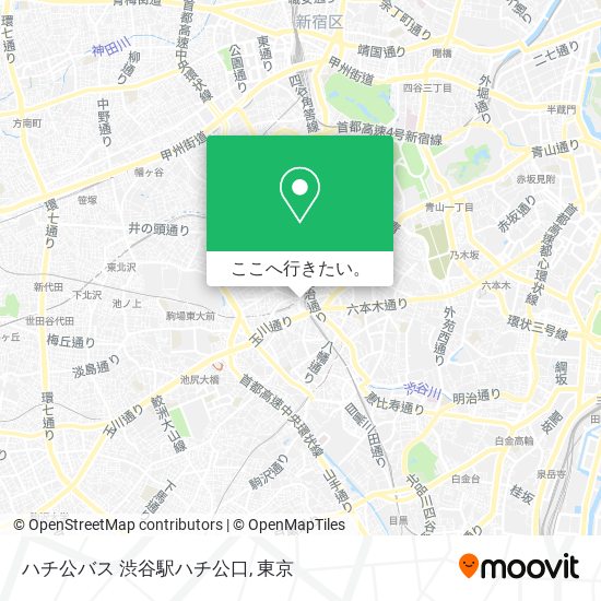 ハチ公バス 渋谷駅ハチ公口地図