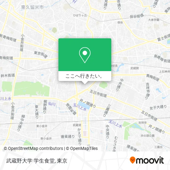 武蔵野大学 学生食堂地図