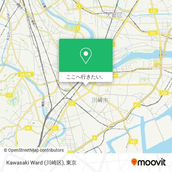 Kawasaki Ward (川崎区)地図