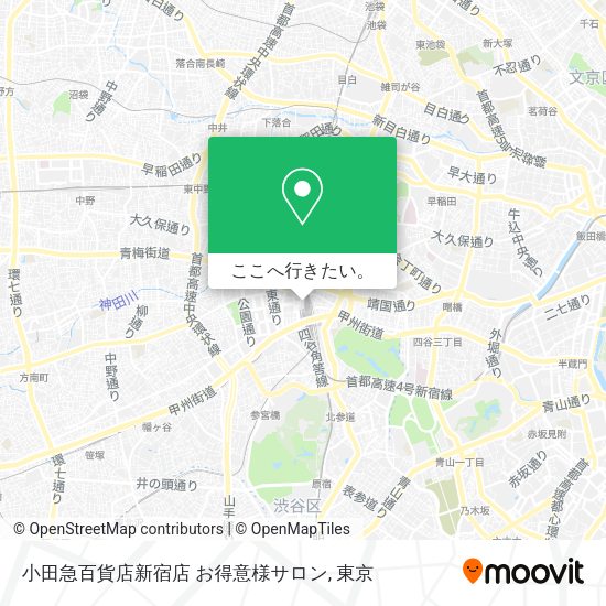 小田急百貨店新宿店 お得意様サロン地図