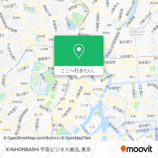 X-NiHONBASHi 宇宙ビジネス拠点地図