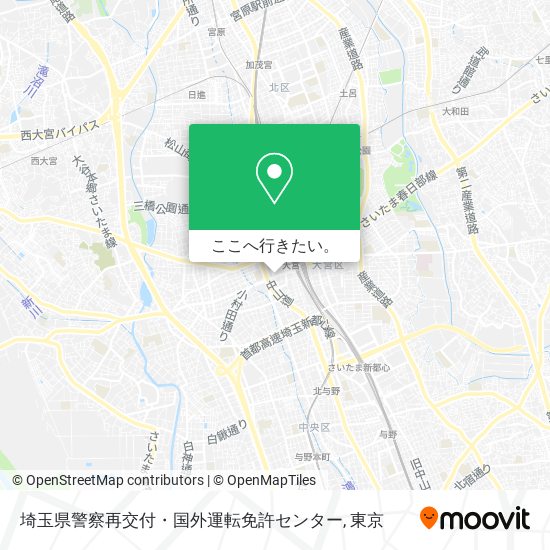 埼玉県警察再交付・国外運転免許センター地図