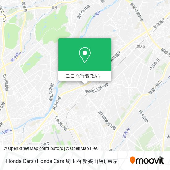 Honda Cars (Honda Cars 埼玉西 新狭山店)地図