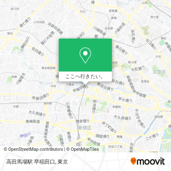 高田馬場駅 早稲田口地図