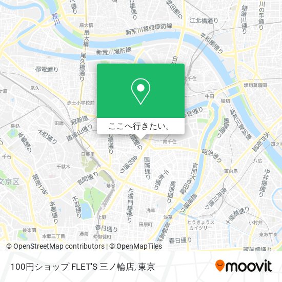 100円ショップ FLET'S 三ノ輪店地図