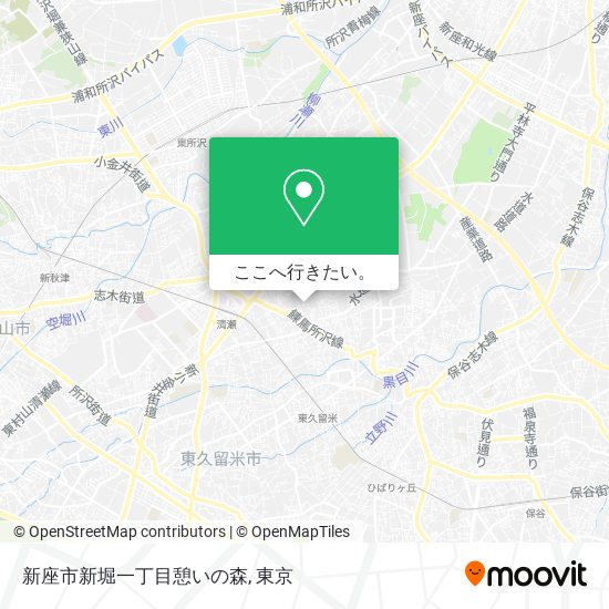 新座市新堀一丁目憩いの森地図